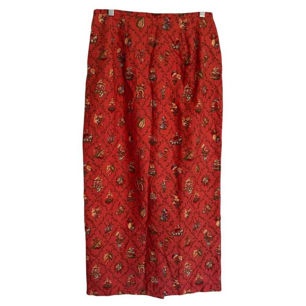 Pine Cove Floral Lightweight Vintage Cotton Fall Skirt